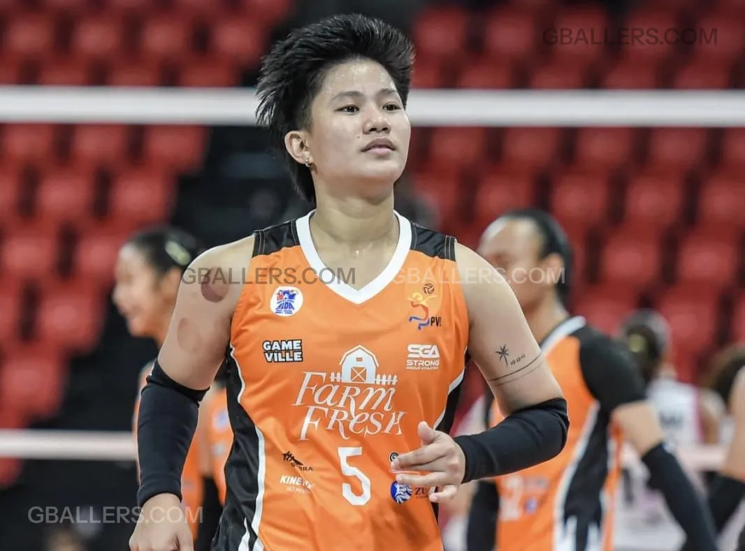 Alyssa Bertolano played a key role in Farm Fresh’s four-set victory over sister team ZUS Coffee, 26-24, 13-25, 25-21, 25-19, in the 2024-25 Premier Volleyball League (PVL) All-Filipino Conference at the Smart Araneta Coliseum on Thursday, December 5.
