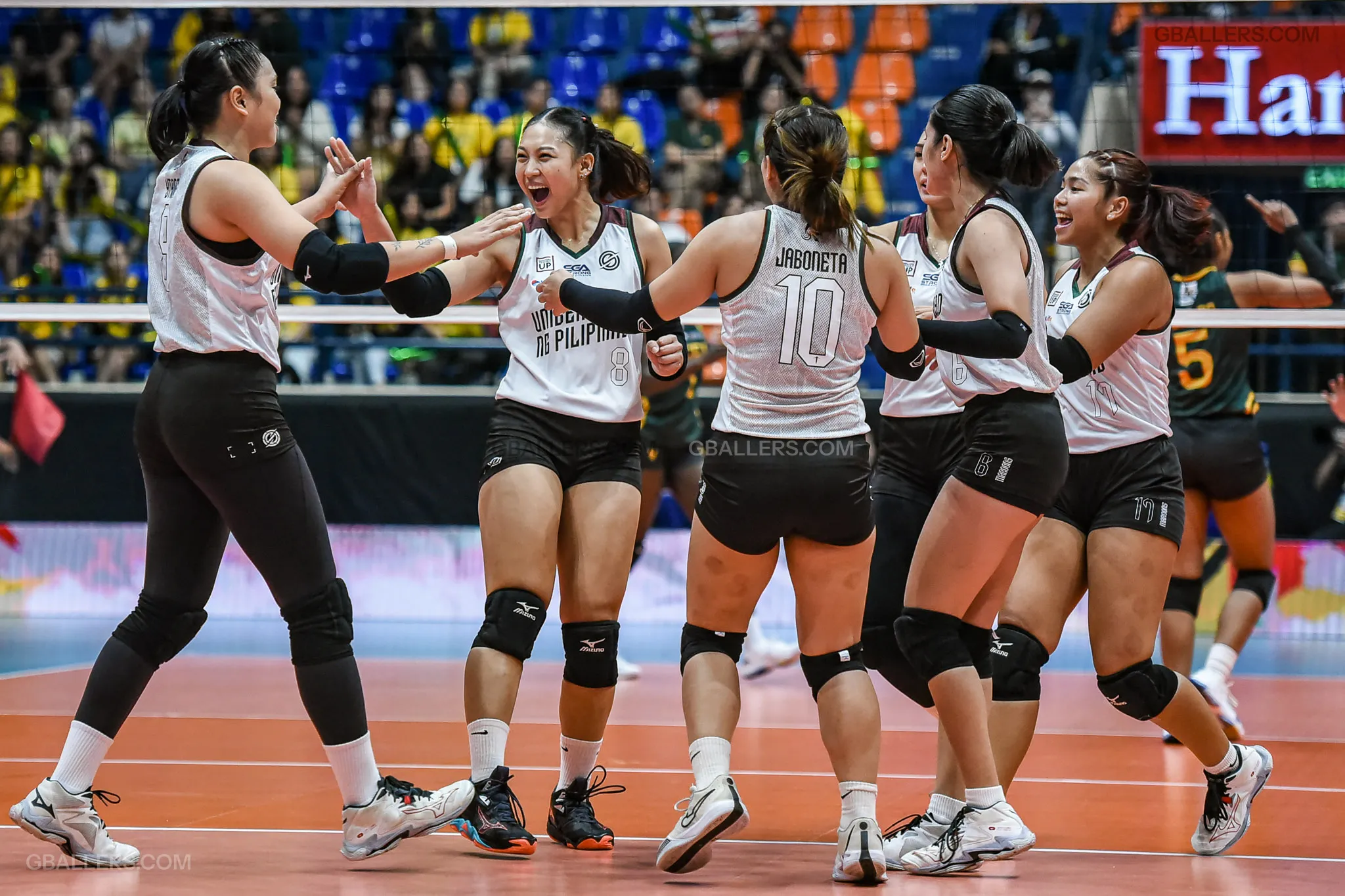 The UP Fighting Maroons against the FEU Lady Tamaraw in the UAAP Season 87 Women's Volleyball