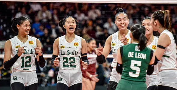 Lilay Del Castillo celebrates with teammates